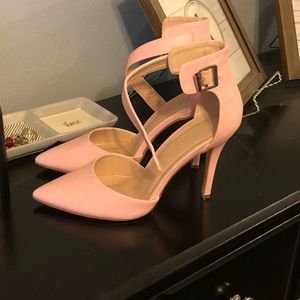 Pink Strapped Pumps